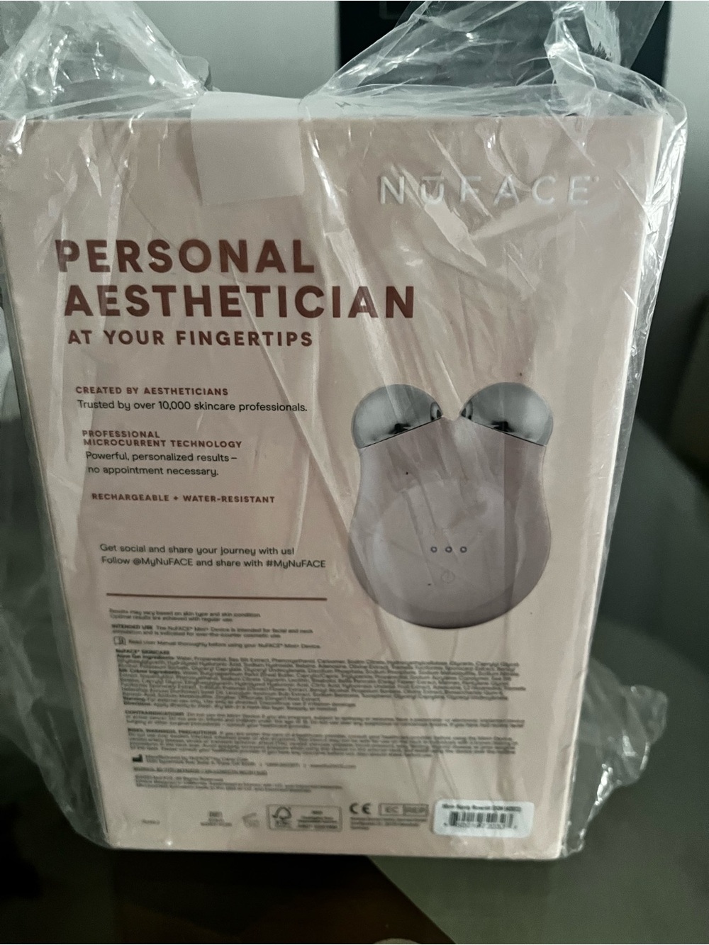 NuFace Skincare Kit in Blush Pink with Silver Accents